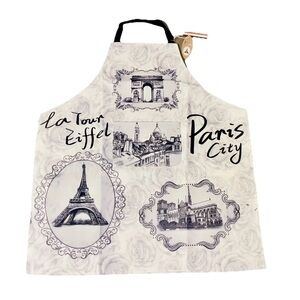 Paris Apron Eiffel Tower France Monuments Black White Abstract Made in France